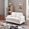 Charming Transitional Loveseat - White - Image 4