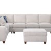 Ted - Sectional Sofa With Ottoman - Beige - Image 4