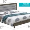 King Bed - Gray - Image 6
