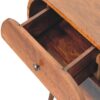 Large Circular Bedside Table - Brown - Image 6