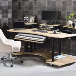 Eleazar - Music Recording Studio Desk - Oak