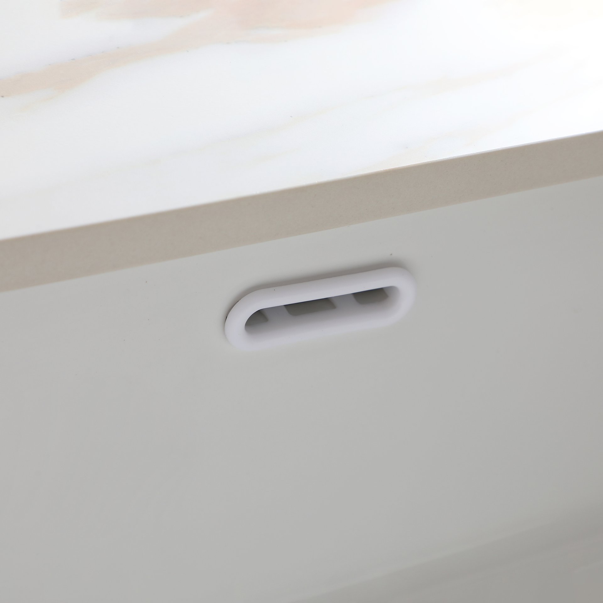 Vanity Top With Undermount Sink And Backsplash, Sintered Stone - Carrara White Marble - Image 16
