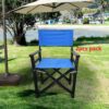 Folding Director Chair Canvas (Set of 2) - Blue - Image 4