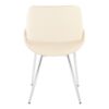 Fabrico - Mid-Century Modern Accent Dining Chair (Set of 2) - Chrome / Cream - Image 5