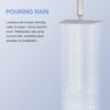 Elegant 8" Square Rainfall Shower Head, Wall / Ceiling Mounted, Stainless Steel - Chrome - Image 9
