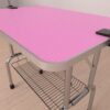 Folding Dog Pet Grooming Table Stainless Steel Frame Rubber Mat On Board, With Adjustable Arm And Clamps Pet Dog Cat Grooming Table - Pink - Image 11