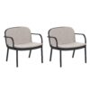 Luna - Outdoor Club Chair (Set of 2) - Beige / Black - Image 3