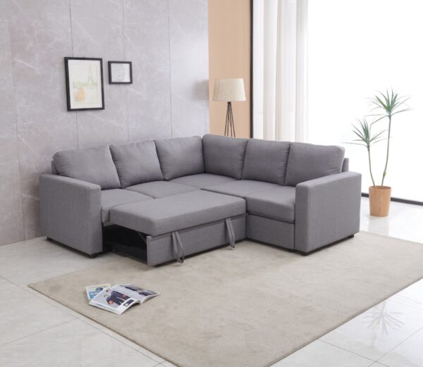Sectional Sofa Bed - Gray