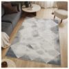 Geometrix - 5'3" X 7'3" Area Rug With Geometric, 3D Effect - Gray / Ivory - Image 2