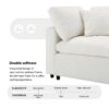 Modern Modular Cloud Sofa Bed, 6 Seat Chenille Sectional Couch Set With Ottoman, Free Combination, Convertible U Shaped Sleeper Sofa - Beige - Image 17