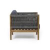 Outdoor Club Chair With Rattan Rope Wave - Dark Gray - Image 7