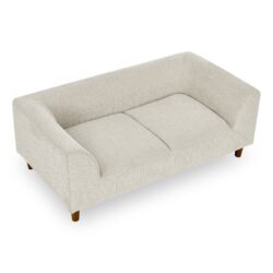 Modern Rectangular Pet Sofa With Backrest And Armrests, Soft Cushion For Small And Medium Dogs - Beige