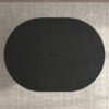 Dining Table For Farmhouse Kitchen Expandable Oval Table Top With Removable Leaf Trestle X Shaped Base - Black - Image 12
