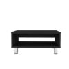 Coffee Table 1 Shelf, 4 Legs - Black - Image 4