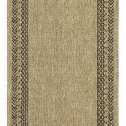 Earth - 2'7" X 7'3" Indoor, Outdoor Area Rug, Polypropylene - Jute / Black