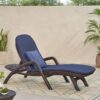 Mikael - Outdoor Chaise Lounge With Cushion - Dark Brown - Image 2