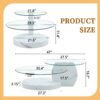 Modern Marble Pattern Coffee Table Versatile Design, Tempered Glass, Oval Countertop - Transparent / White - Image 3