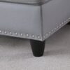 Irine - Faux Leather Sectional Sofa With Ottoman - Gray - Image 10