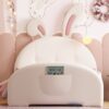 Twin Size Upholstered Rabbit-Shape Princess Bed, Twin Size Platform Bed With Headboard And Footboard - White - Image 13