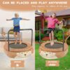 Monkey Children's Trampoline Happy Expression Outdoor / Indoor Dual Use, Foldable Iron Tube - Yellow / Black - Image 5
