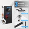Shower System Set With Control Valve And 10" Overhead Shower - Matte Black - Image 6