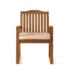 Della - Wood Armchair (Set of 2) Outdoor Dining Chairs - Cream - Image 8