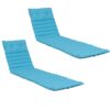 72.83" Outdoor Lounge Chairs (Set of 2), Cushion Replacement Patio Funiture Seat Cushion Chaise Lounge Cushion - Sky Blue - Image 4
