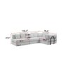 Oversized Upholstered Sectional Sofa Couch Set, Modular L Shaped Floor Sofa Set With 6 Pillows For Living Rooms - White - Image 15