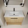 Modern Bathroom Vanity With Ceramic Sink And Soft Closing Doors, 36" Freestanding Cabinet - Oak - Image 7