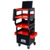 4 Level Multi Purpose Trolley For Diagnostics - Black / Red - Image 8