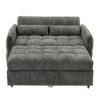 Loveseat Sofa Pull Out Sofa Bed Tufted Sleeper Sofa With An Adjustable Backrest, 3 USB Ports And 2 Lumbar Pillows For Living Room - Gray - Image 16