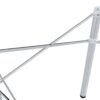 Simple Silver Stainless Steel Folding Table Frame Multifunctional Space Saving Design.Separate Folding Table Legs That Can Be Paired With Various Sizes And Styles Of Tabletops - Silver - Image 12