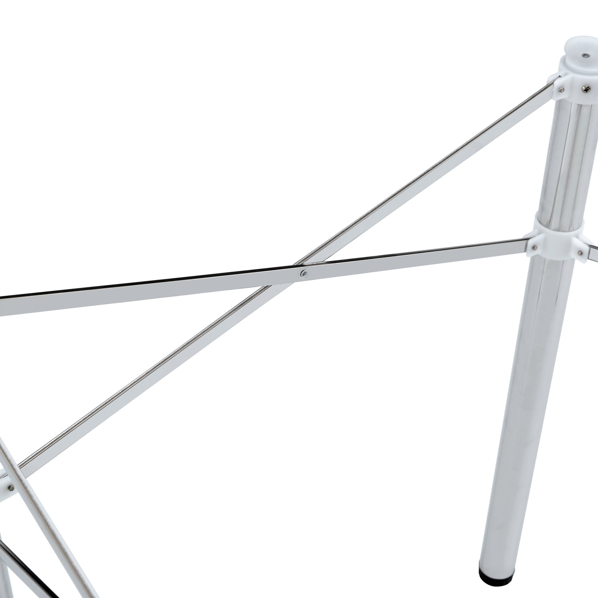 Simple Silver Stainless Steel Folding Table Frame Multifunctional Space Saving Design.Separate Folding Table Legs That Can Be Paired With Various Sizes And Styles Of Tabletops - Silver - Image 12