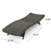 Salem - Wicker Chaise Lounge Adjustable Rattan Outdoor Chair Set - Brown Multi - Image 3