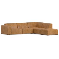 Rex - Right Sectional Sofa And Ottoman - Sienna