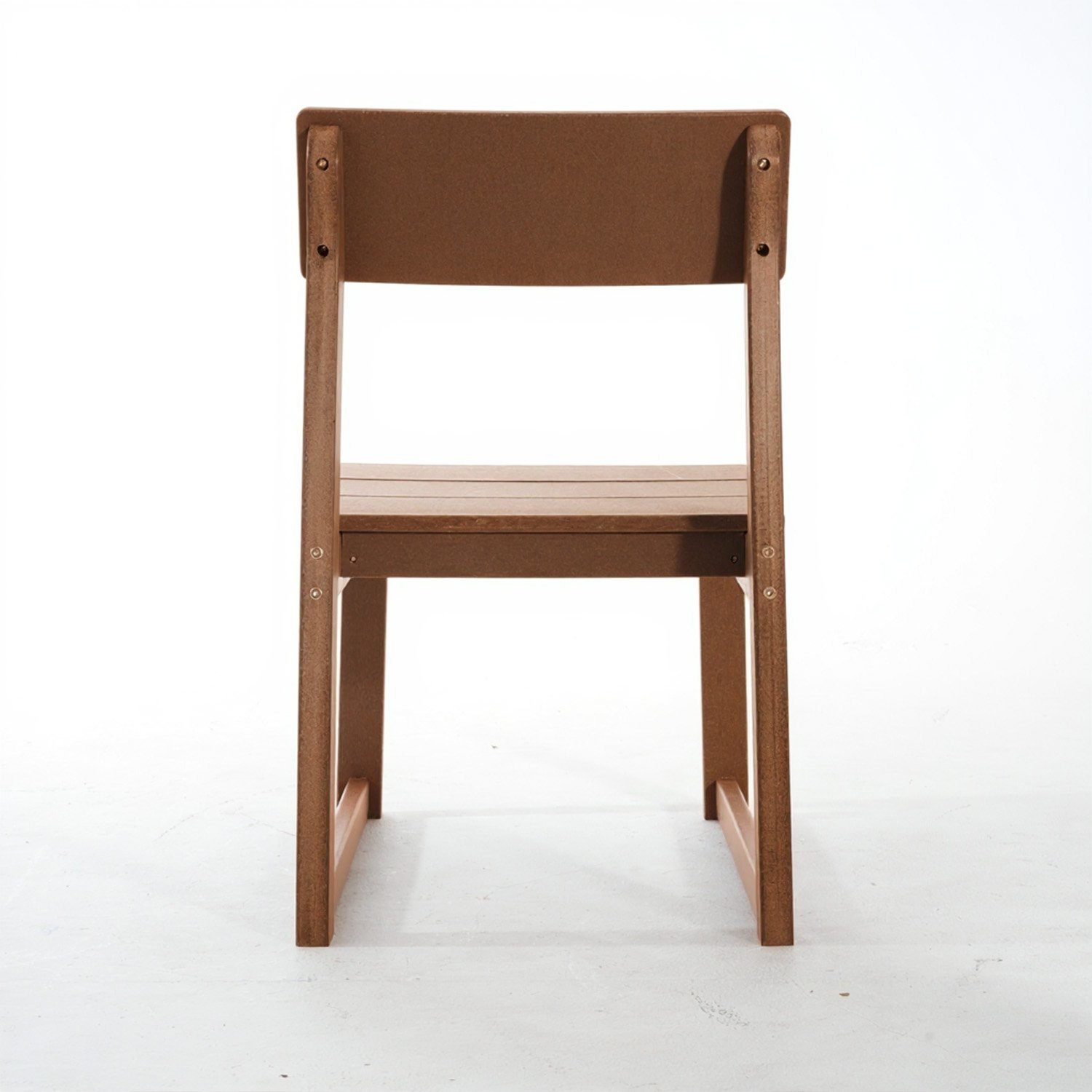 7 Piece Outdoor Dining Set For 6, Table With Umbrella Hole & 6 Armless Chairs For Backyard - Brown - Image 9