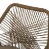 Modern Wicker Dining Club Chair With Water Resistant Cushions - Brown / Beige - Image 14