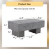 Modern Simple Texture Coffee Table With Spacious Top And Sturdy Legs - Gray - Image 3
