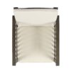 Casa Acacia Wood Club Chairs (Set of 2) With Water Resistant Cushions - Gray / Cream - Image 11