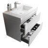 Alice - 30" Bathroom Vanity With Sink, Large Storage Wall Mounted Floating Bathroom Vanity For Modern Bathroom, One-Piece Sink Basin Without Drain And Faucet - White - Image 6