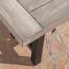 Tranquilizer - Outdoor Acacia Wood Bench With Slat Panel Design - Sandblasted Light Gray / Black - Image 5