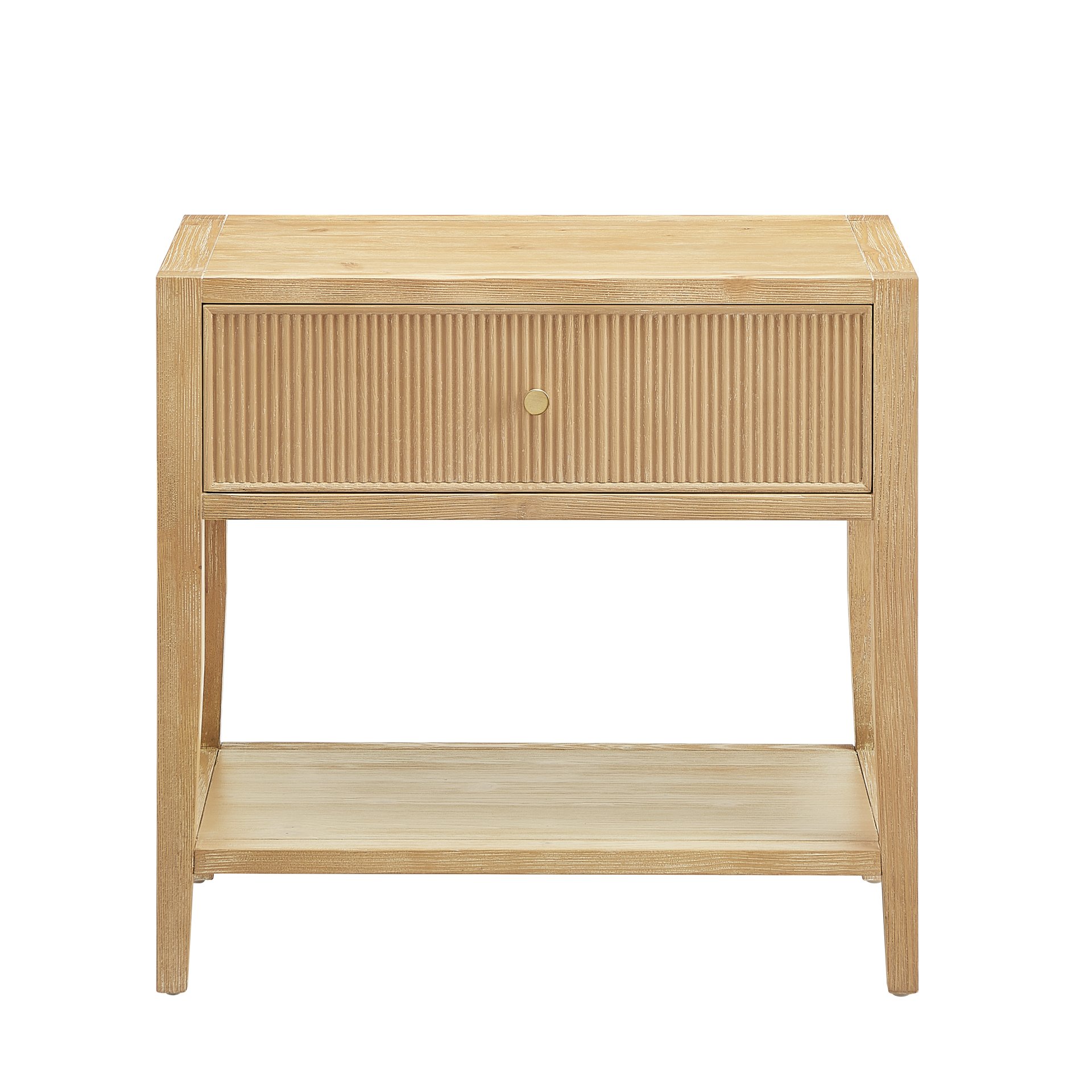 Fleur - 1 Drawer Nightstand With Reeded Front - Natural - Image 8