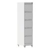 Heavy Duty 5 Drawer Metal Vertical File Cabinet With Lock And Wheels For Home Office - Brushed Nickel - Image 14