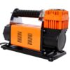 Heavy Duty 12V Air Compressor, Tire Inflator With Pressure Gauge, Compact Size - Black / Orange - Image 6