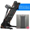 Folding Electric 3.5Hp Treadmill With Incline Medium Running Machine Motorised LCD Gym 330Lbs Folding Treadmill Electric Motorized Power 14.8Km / H Running Fitness Machine Gym - Black - Image 19