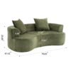 Modular Sectional Sofa With Chaise, Cloud Sectional Modern Sleeper Couch With Deep Seat, Sponge Compression Sofas - Green - Image 3