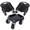 Heavy Duty Snowmobile Dolly With V Slide And Swivel Casters Steel, 1500Lbs Capacity - Black - Image 2