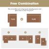 Modular Sectional Living Room Sofa Set, Modern Minimalist Style Couch, Upholstered Sleeper Sofa Salon, 2 Piece Free Combination, L-Shape - Cream - Image 25