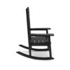 Traditional Porch Rocker Classic HDPE Poly Lumber For Porch, Patio, And Garden Comfort - Black - Image 2