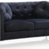 Loveseat Sleek Contemporary - Black - Image 7